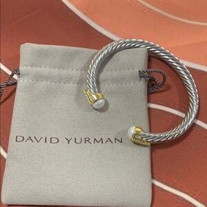 David Yurman Silver and Gold Cable Bracelet